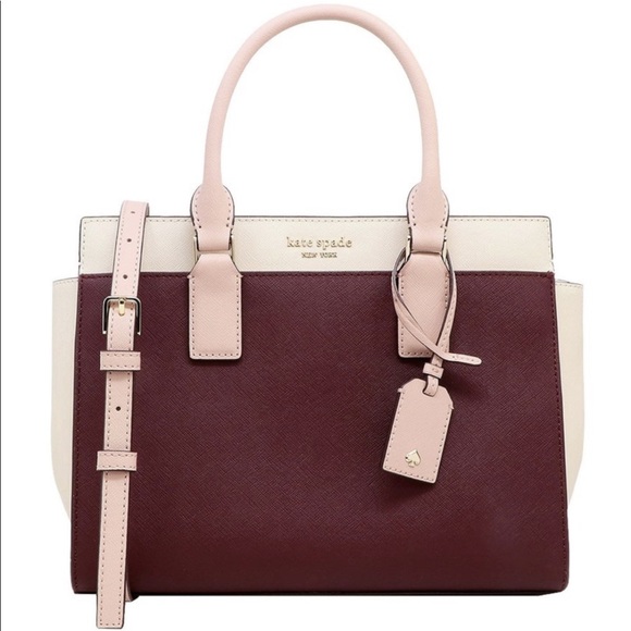Kate Spade Medium Satchel Cherry Wood Warm Vellum - Picture 2 of 5